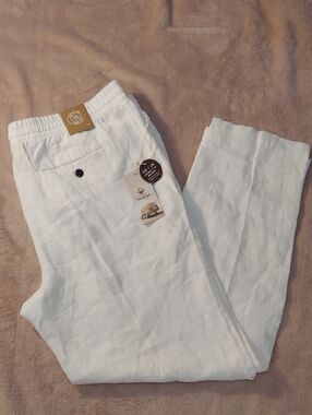 Panama Jack Men's White NWT Linen Chino Pant Size XL
